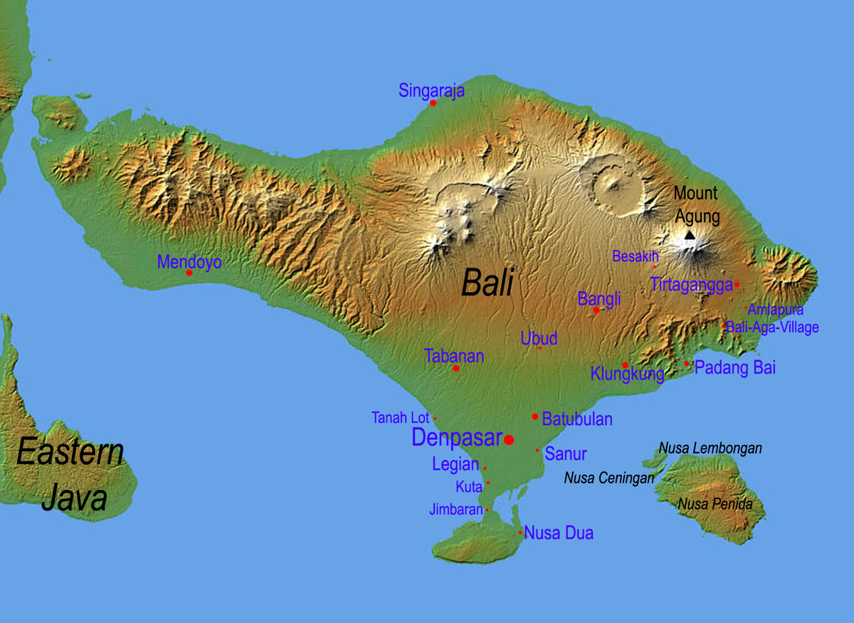 Map of Bali