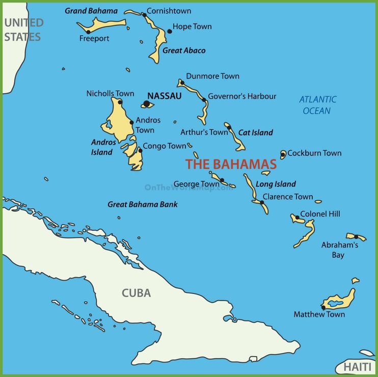 Map of the Bahamas